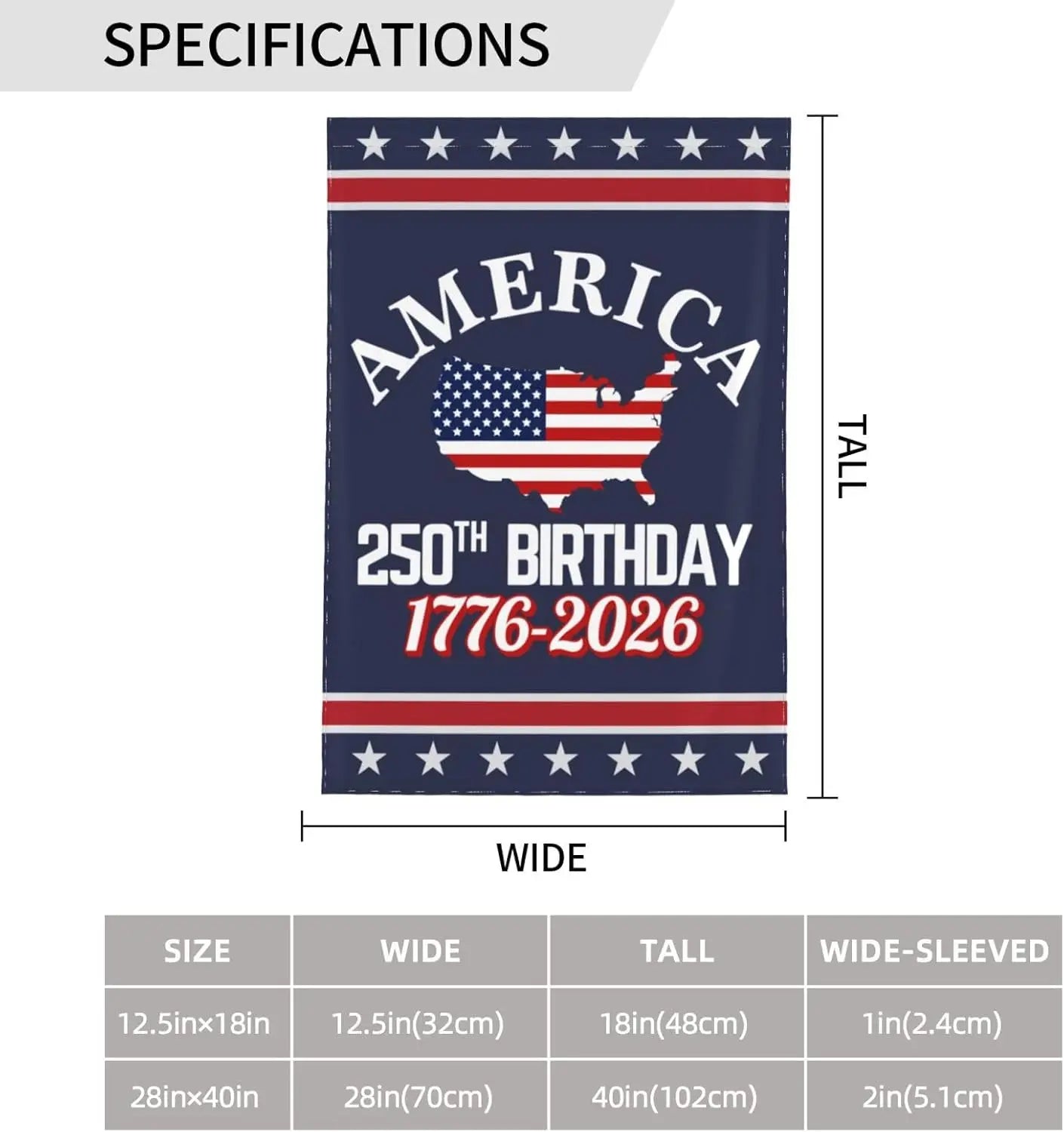 America 250th Birthday Garden Flag 12x18 1776 2026 America 250 Years Anniversary Yard Sign God Bless Usa Patriot House Flag  loj