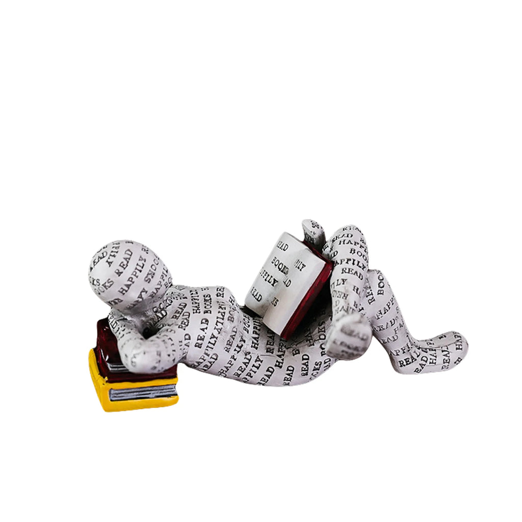 Reading Women Reading Figurines Decor Nordic Modern Thinker Statue Modern Abstract Art Sculpture Resin Bookshelf Decor Gift