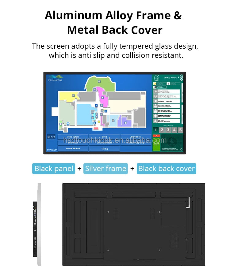 21.5/32/43 Inch Indoor ultra Thin Digital Lcd Display Wall Mounted Touch Screen Monitor Advertising Player