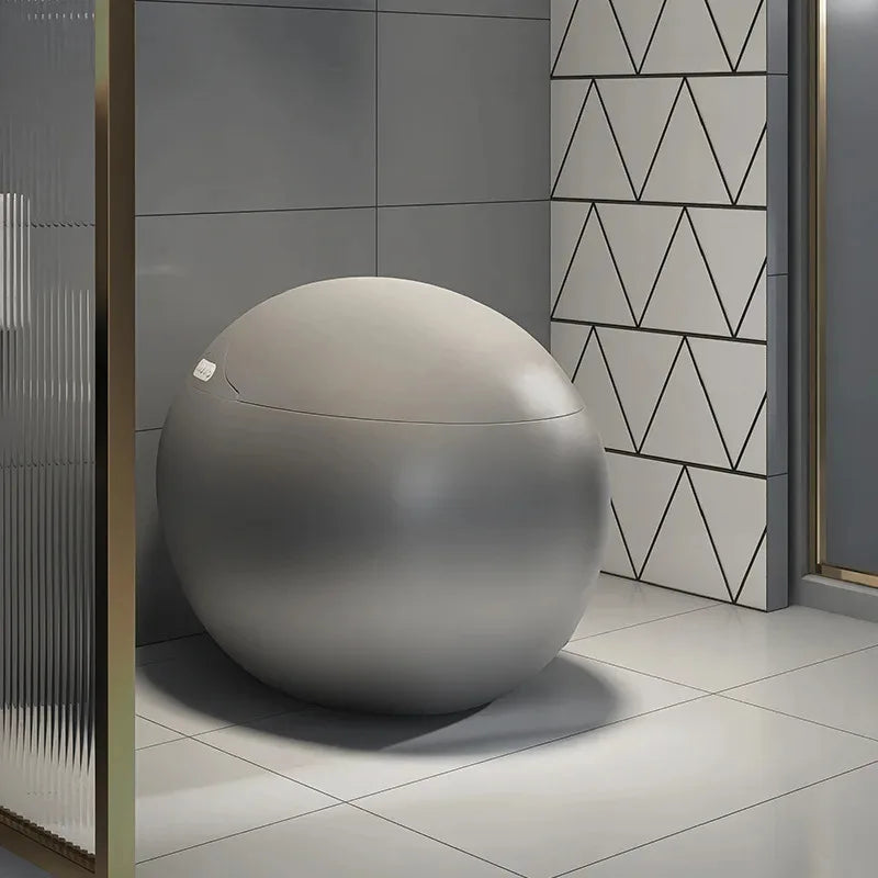 Intelligent One-Piece Egg Shape Automatic Round Smart Ceramic Toilet Bowl New Design Bathroom Sanitary Ware Set Luxury Toilet