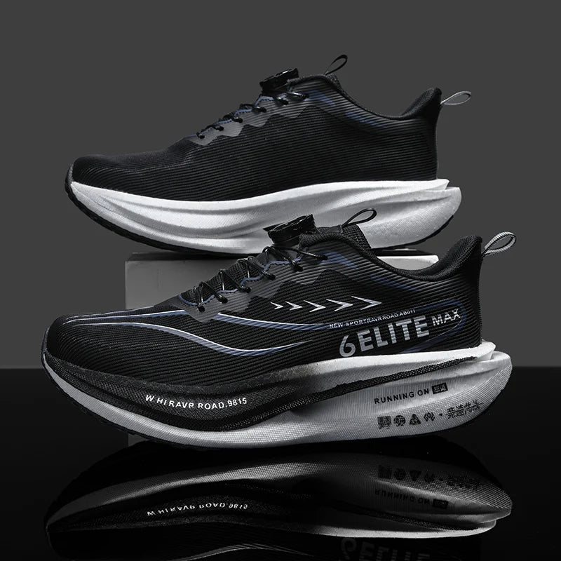 Men Running Shoes Carbon Board Speciality Marathon Sports Breathable Lightweight Women's Comfortable Athletic Nonskid Sneakers