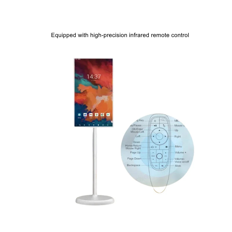 32 Inch Large 4k Capacitive Touch  Swivel Screen Floor Stand Android   Kiosk Universal Serial Bus
