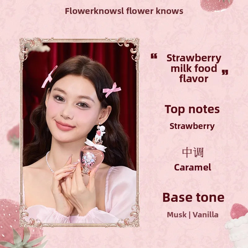Flowerknows Eau De Parfum The Strawberry Cupid Perfume 1.7 oz / 50ml Lasting Women's Floral Gourmand Perfume for Women for Gifts
