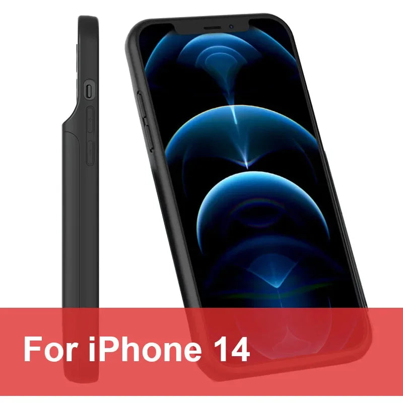 6800mAh Portable Phone Charger Case For iPhone 16 15 14 13 12 11 X mini pro max battery Charging Case For 6 6s 7 8 Plus SE2020