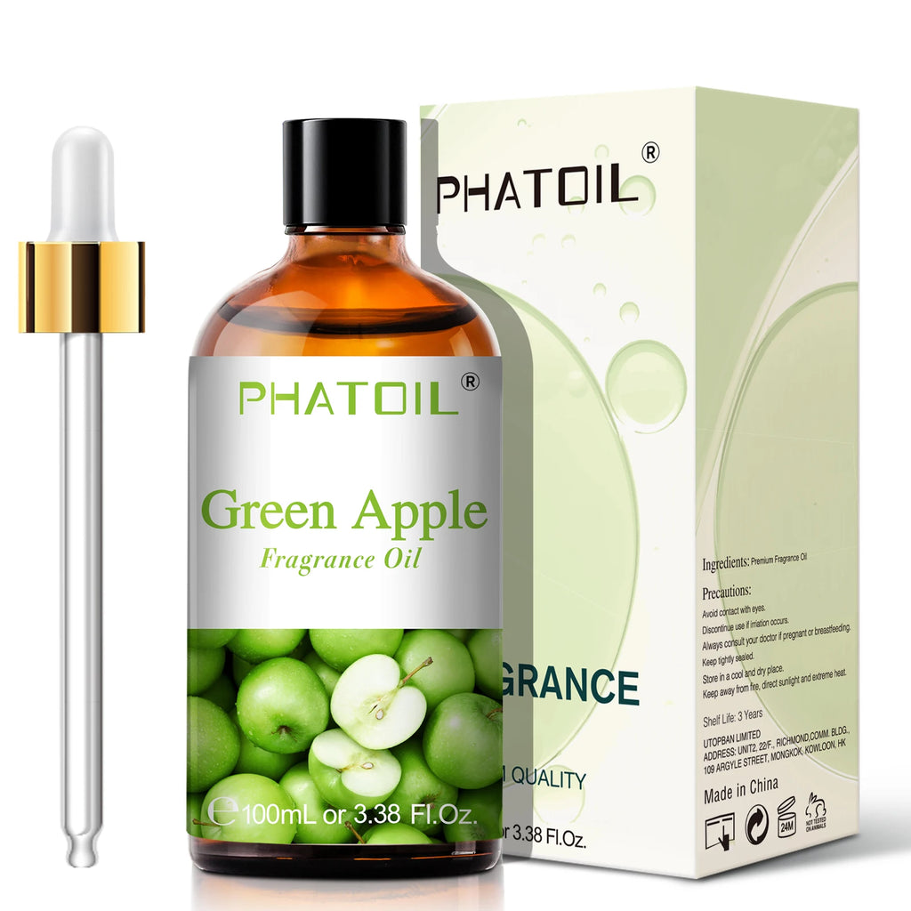 PHATOIL 100ml Fruit Series Fragrance Oils with Glass Dropper Coconut & Vanilla Strawberry Mango Cherry Aroma Oil For Diffuser