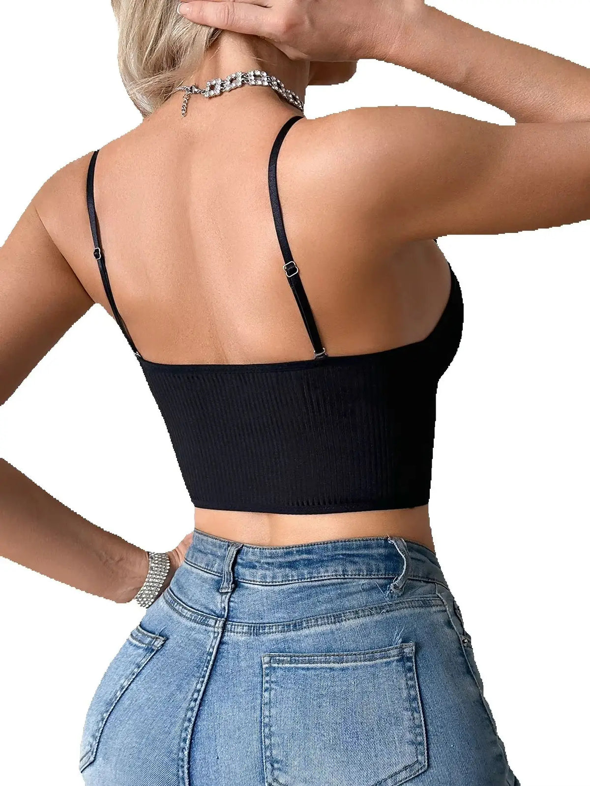 Women Sheer Mesh Cropped Camisole Top Ribbed Wireless Tank Top Thin Sexy Lingerie Bra