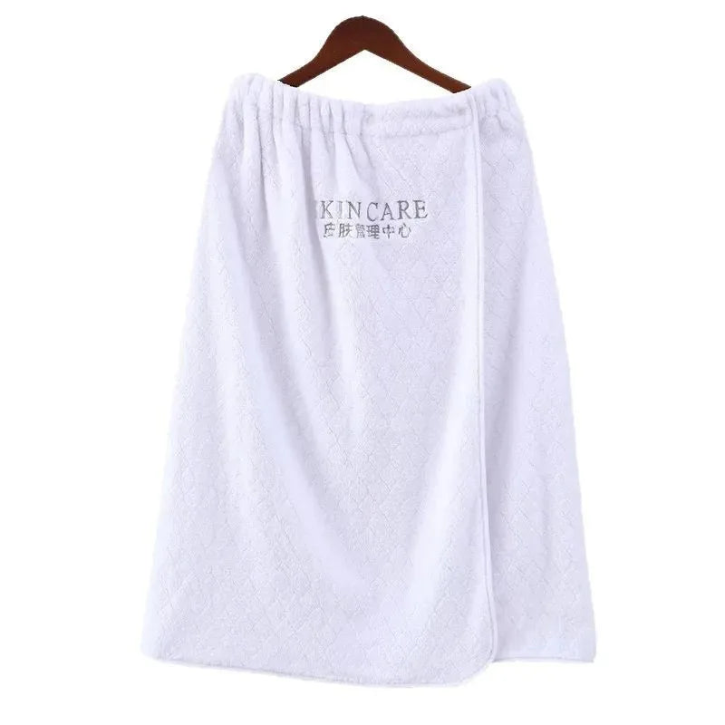 Customized Logo Beauty Salon Specific Towel Coral Fleece Bath Skirts Perforated Bedding Large Bath Towels Clinics Nails Esthetic