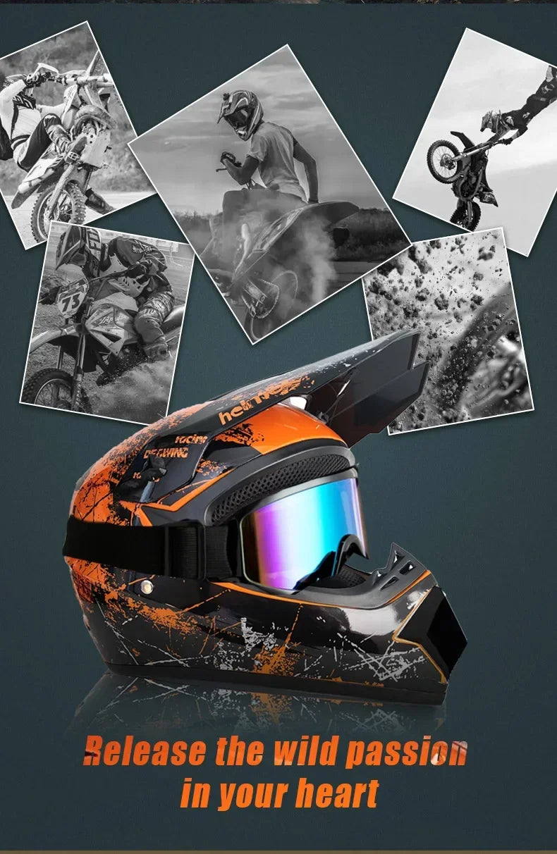 Free Shipping & 3 Gifts All-New Full Face Off-Road Motorcycle Helmet Downhill AM DH Motocross Cross Casco Capacete Helmets