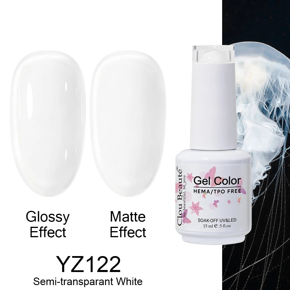 Clou Beaute HEMA TPO FREE Caramel Brown Wine Red Coffee Gel Nail Polish High Pigment Autumn Nail Art Full Coverage UV Varnish