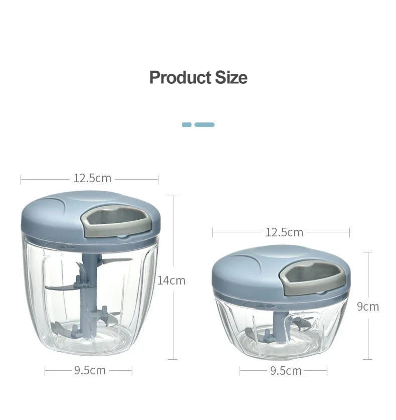 900/500ML Garlic Chopper Manual Garlic Press Food Vegetables Cutter Meat Grinders Kitchen Gadgets Hand Mincer Garlic Masher