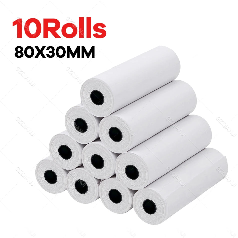 BPA free 80*30mm 40mm Thermal Receipt Paper for All Mini 3 inch Inkless Wireless Thermal POS Receipt Bill Printer Paper Roll