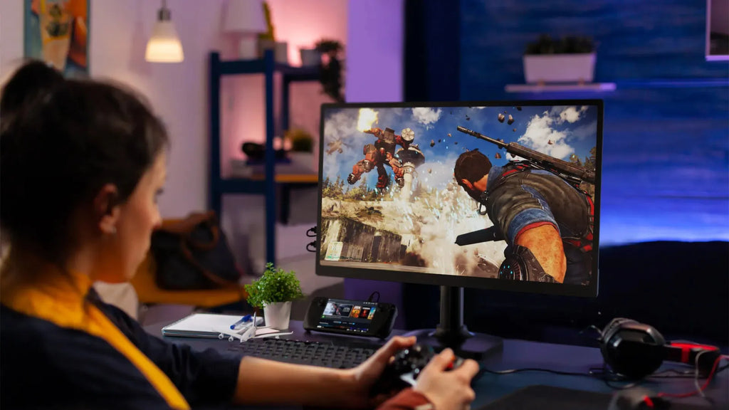 UPERFECT 18.5 Inch Monitor 120HZ FHD HDR IPS Laptop Computer Gaming Display HDMI USB C External Screen With Dual Speakers VESA