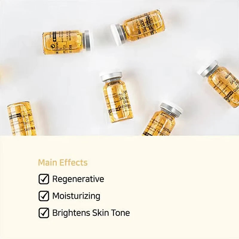 Face 8ml Salmon DNA Gold Ampoule Skin Booster Serum Starter Kit BB Cream Moisturizing Rejuvenation Skin Care