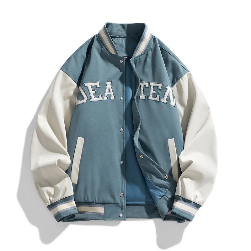 Plus Size 8XL 9XL 10XLMen Varsity Jackets Baseball Coat Stand Collar Long Sleeve Jackets Man Casual Outerwear Big Size Clothing