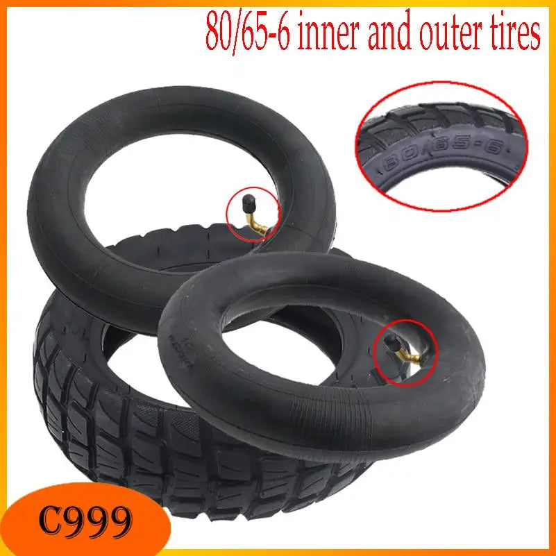 80/65-6 tires are suitable for electric scooters with 10 inch wear-resistant inner and outer tire accessories