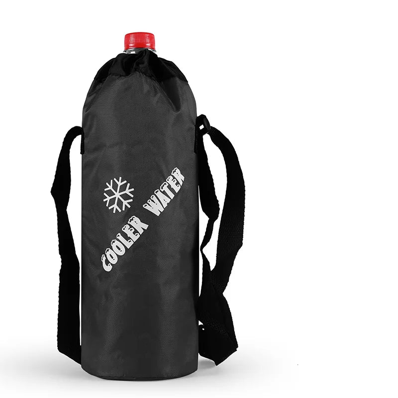 Portable Oxford Cloth Circular Insulated Bottle, Cooler Bags, Camping Accessories, Water Bottle Bag, 1.5L