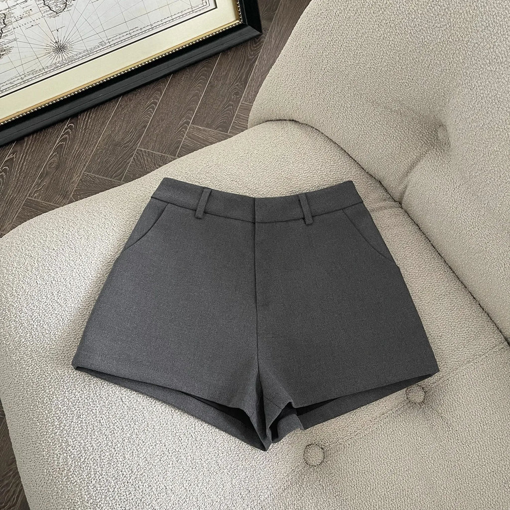 Women's 2026 New Elegant Solid A-Line Wide Leg Shorts Fashion Summer High Waist Korean Pants Casual Office Lady Commute Outfits