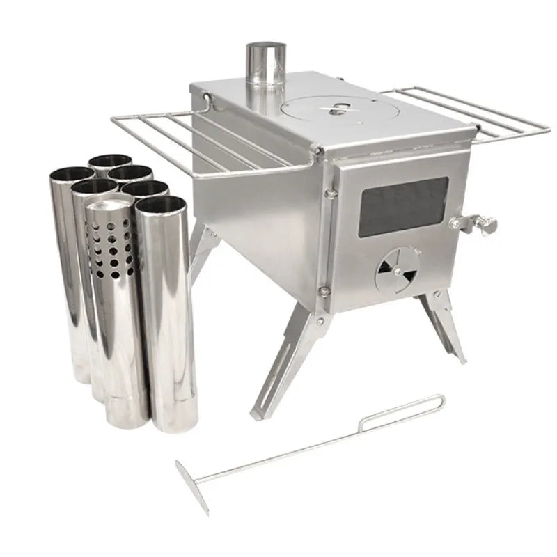 Tent Stove Camping Firewood Household Outdoor Water Firewood Gas Tank Cassette Heating Tea
