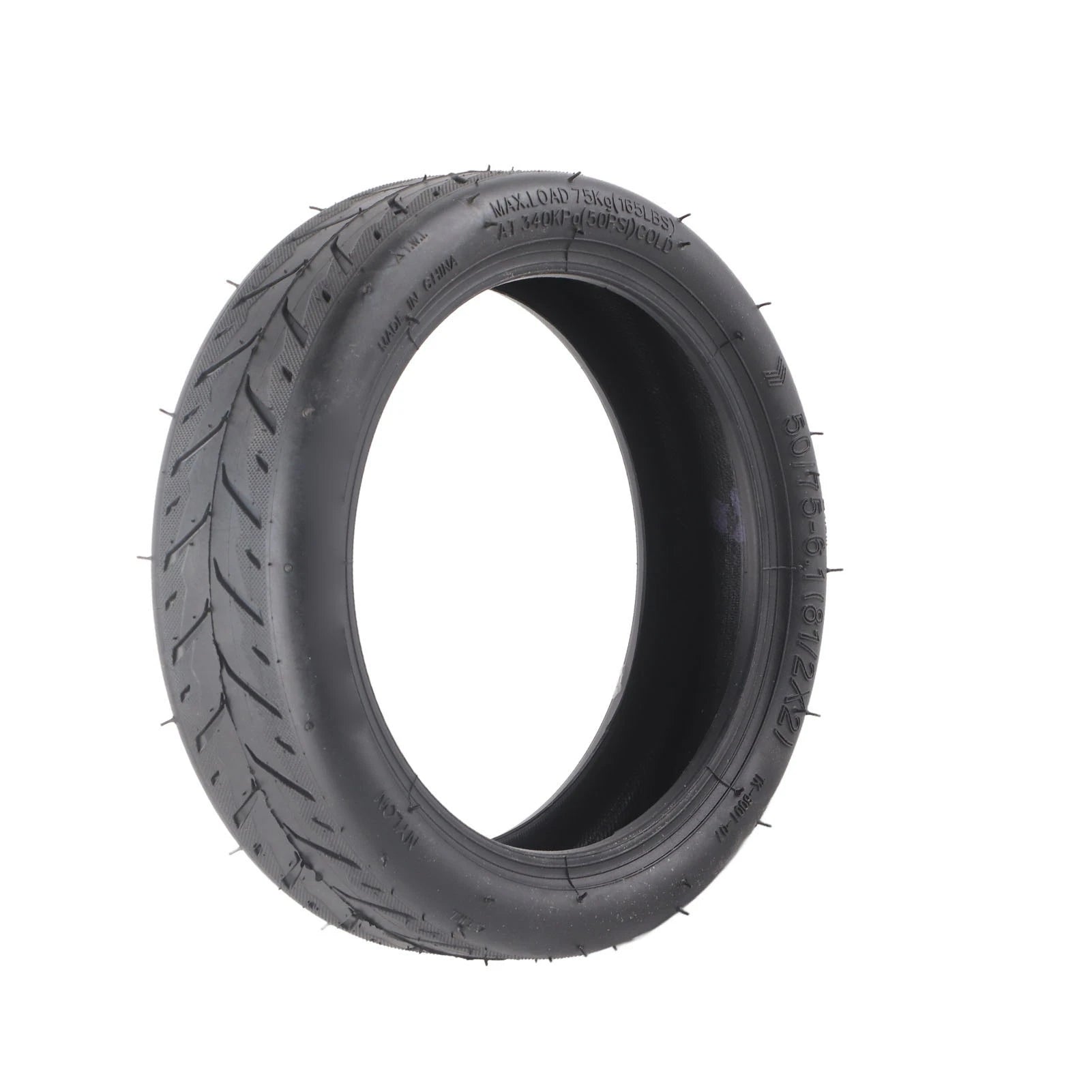 Scooter Tire Replacement 50/75‑6.1 Electric Scooter Tire Rubber Grooves Excellent Grip Shock Absorption Electric Scooter Parts