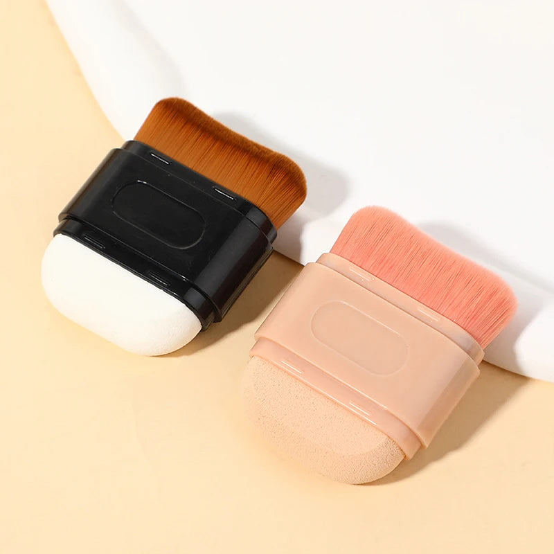 1 Pcs Professional Foundation Makeup Brush Double-ended Wave Top Contour Brush For Beauty Blending Liquid Powder Concealer Cream