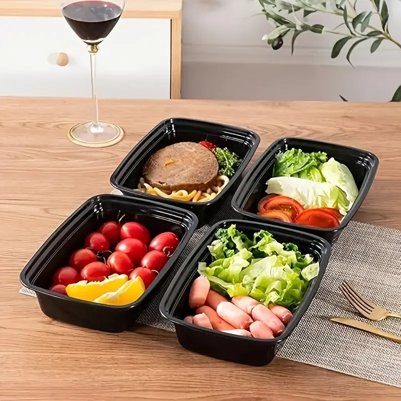 1-100pcs Food Packing Boxes Disposable Meal Storage Lunch Containers for Fridge Camping Picnic BBQ Party Rectangular Bento Boxes