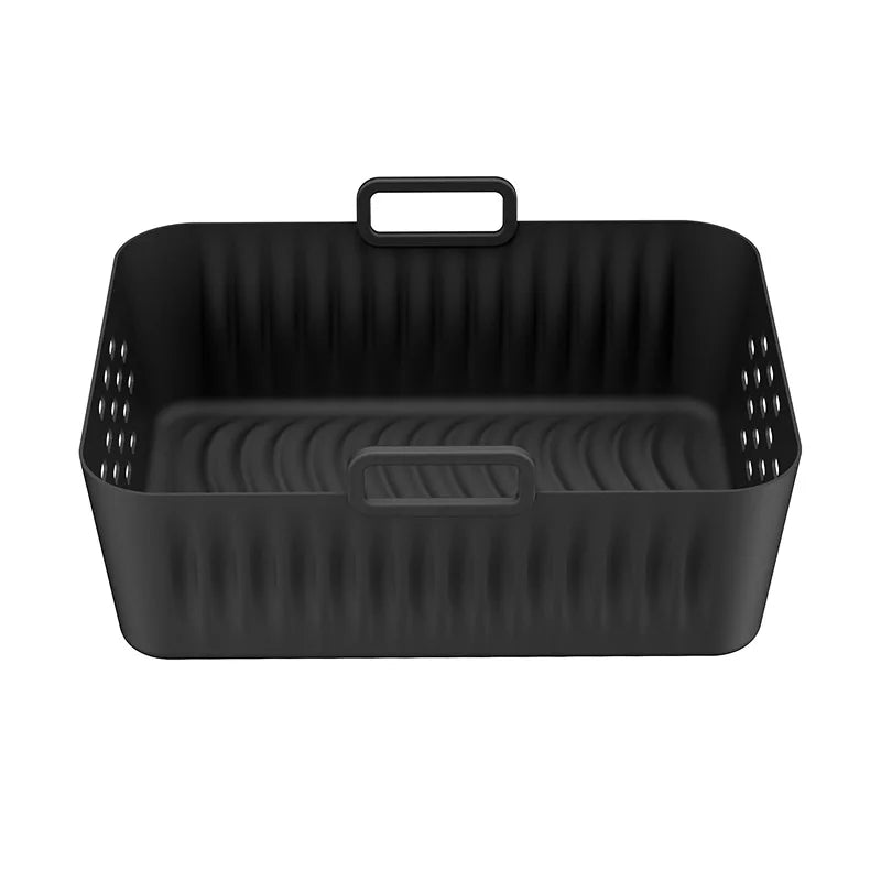 2pcs Rectangle Silicone Air Fryer Liner for Ninja SL400UK/SL401 Reusable Air Fryer Baking Tray Basket