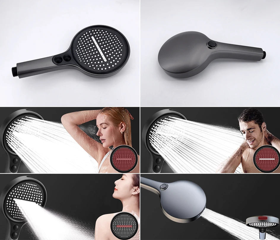 White Bathroom Shower System Set SDSN 12 Inch Round Rainfall Shower Head Brass Bathroom Faucet Hot Cold Gold Bathroom Shower Set
