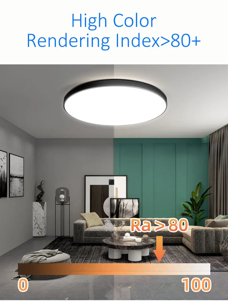 Led Ceiling Lamp Modern Ceiling Light IP65 Waterproof Round 30/18W Indoor Lighting For Bathroom Living Room Kitchen Balcony 220V