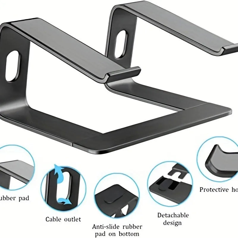 Vertical Laptop Stand Ergonomic Aluminum Laptop Computer Stand Laptop Riser Notebook Holder Stand Macbook Pro Support