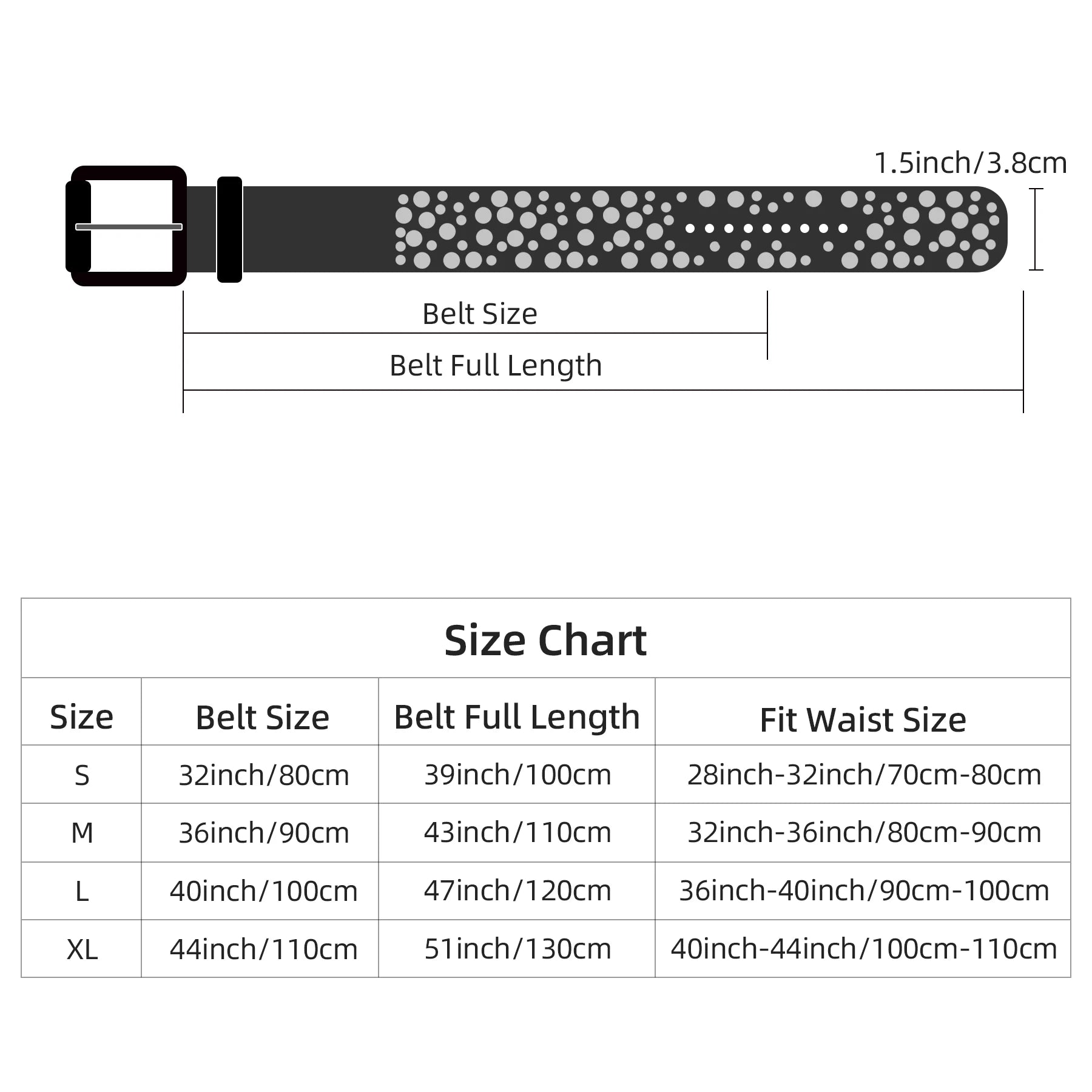 Rivet Punk Belt for Men and Women, Western Studded Belt for Jeans Pants, Faux Leather Cowgirl Cowboy Y2K Belt