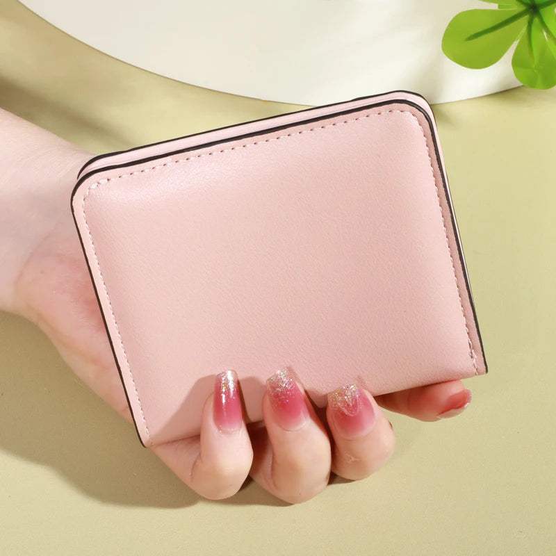 PU Minimalist Wallet - Snap Closure, Zip Pocket, Multifunctional Credit Card Holder, Casual Unisex Bag for Daily Use with