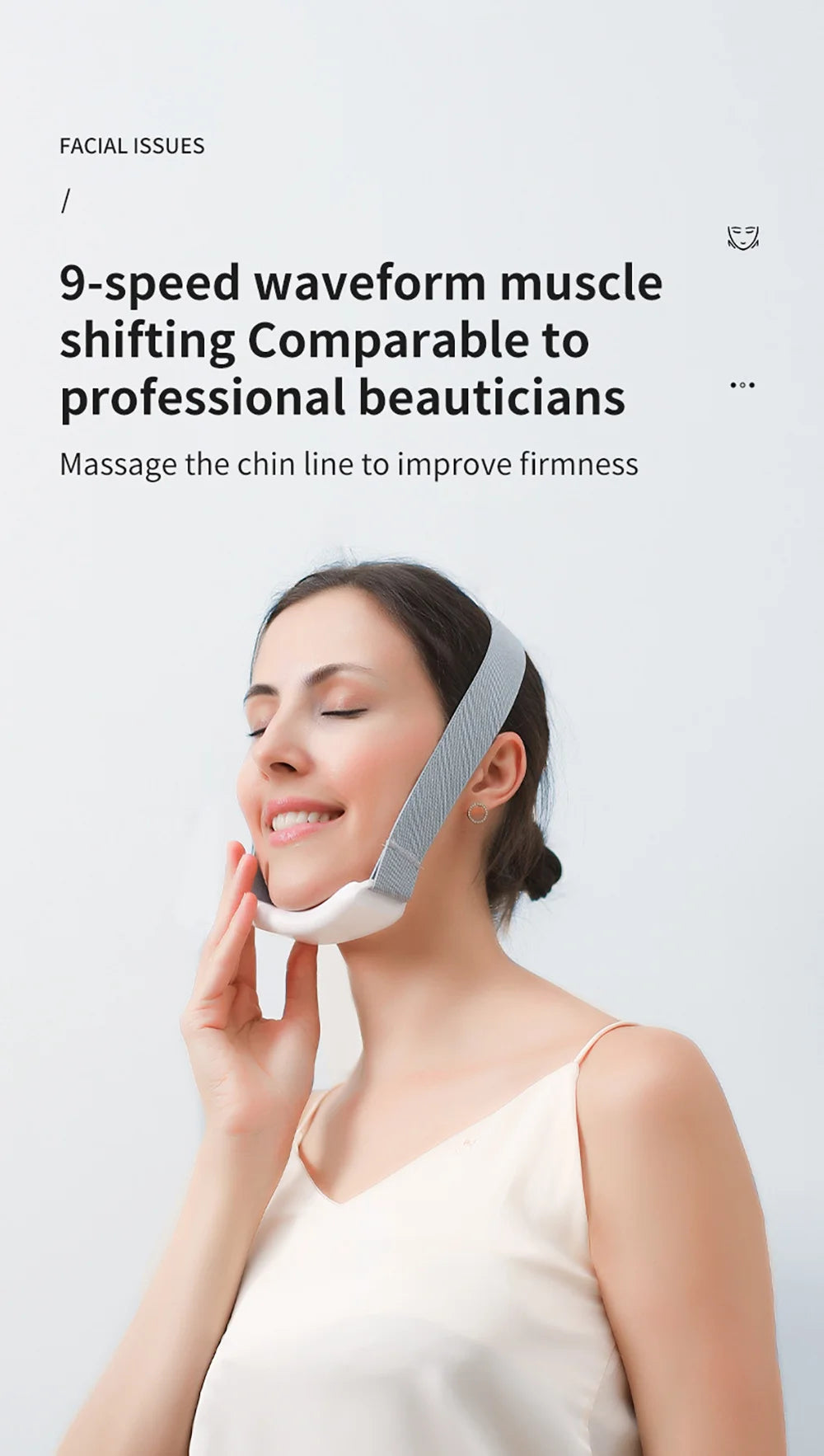 EMS Facial Massager V-Face Double Chin Reducer Face Shape Facial Lifting Machine Chin Slimmer Skin Tightening Care Beauty Device