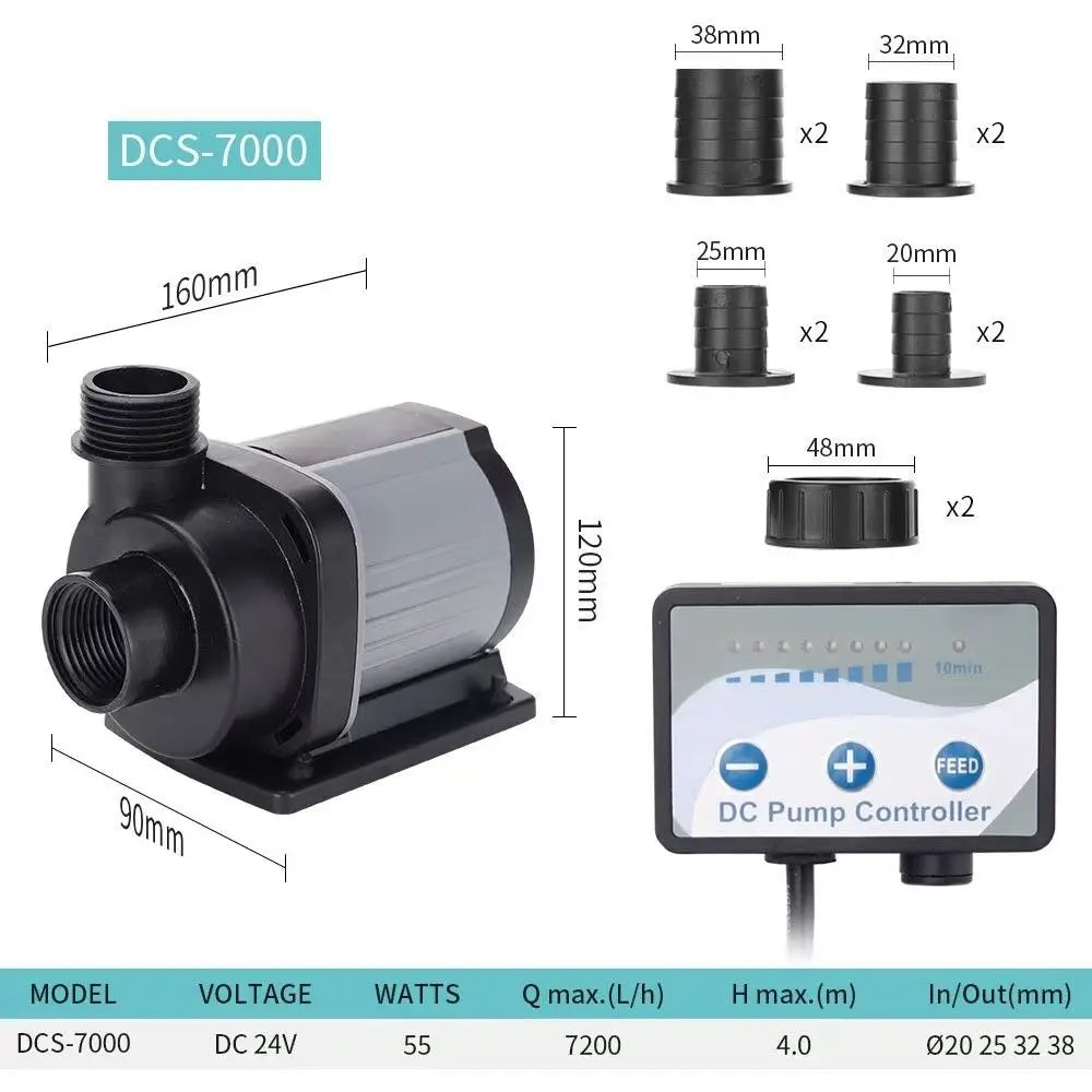 Jecod Jebao 100-240V DC Marine DC Submersible Pump Super Quite Circulation Return Pump 10 Speed Flow Adjustment