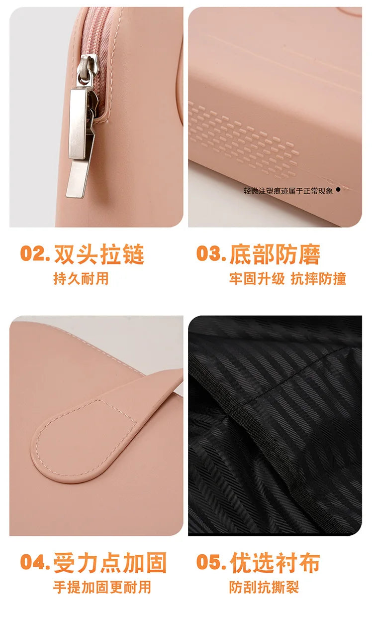 Morandi Colorful Computer Hand Bag Light Trendy 14 Inch Laptop Bag for Girls Student Portable EVA Waterproof Handbag