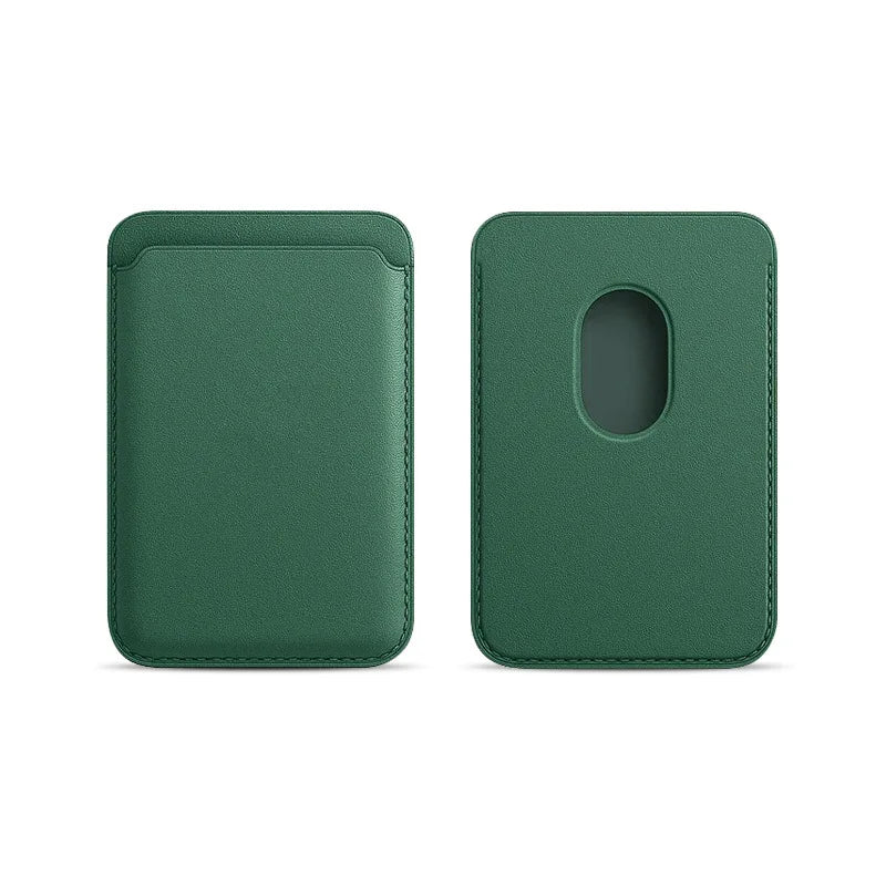 Magnetic Card Holder Leather PU Card Sleeve ID Card Holder Mobile Phone Back Sticker Bag For Magsafe iPhone 17 Card Holder Cover