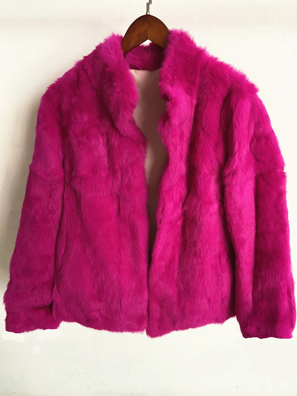 Natural Rabbit Fur Coat Women Winter Jacket Real Leather And Fur Bolero Women's Clothing Female Outerwears With 2025 Black Cold