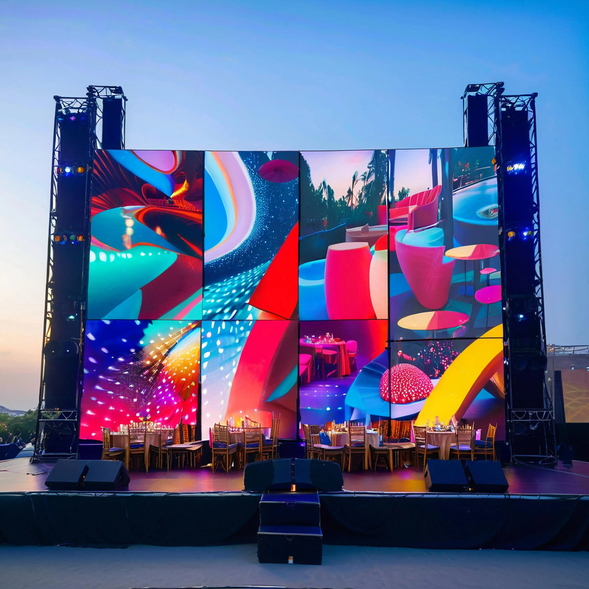 P3.91  Led Billboard Rental  Outdoor Display Screen Led Waterproof Digital Advertising Rental Stage Video Wall Panel