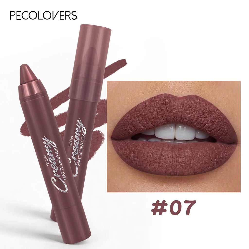 6PCS/SET Creamy Matte Lipstick Kit, 6 Versatile Everyday Lip Shades, Silky Smudge-Proof Lip Crayon, Smooth Glide-On Application, Lightweight Comfortable Wear, Travel-Friendly Beauty Essentials