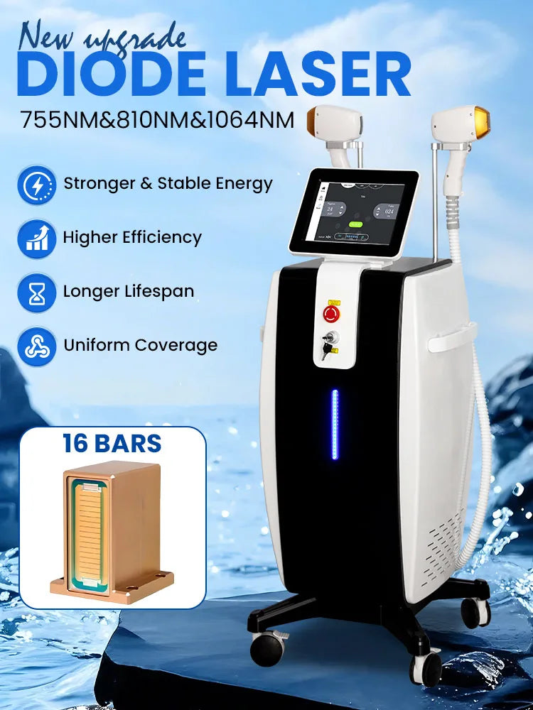 Professional 808nm diode hair removal machinePermanent Hair Removal equipment, Private and Painless Full body Hair Removal