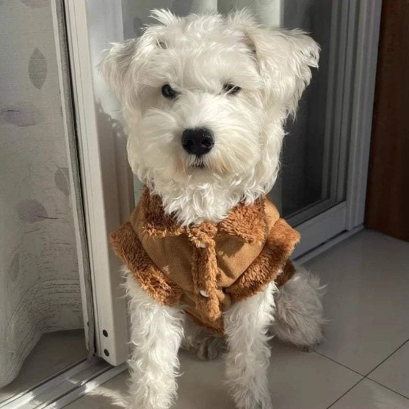 Classic Fleece-Lined Dog Vest, Winter Warm Jacket for Dogs, Cozy Traction Apparel for Chihuahua, French Bulldog, Teddy & Puppy