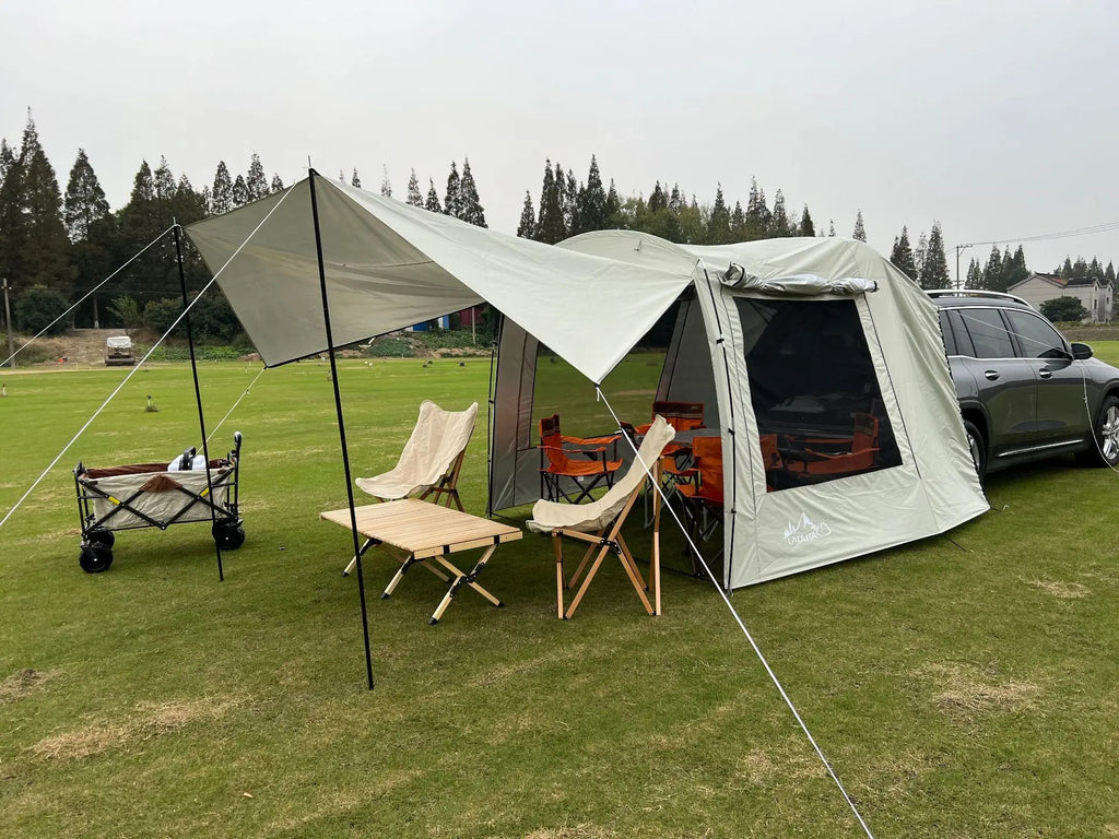 Multi-Person Car Rear Extension Tent for Self-Driving Travel Camping Barbecue Rainproof And Sunshade Waterproof SUV Trunk Tent