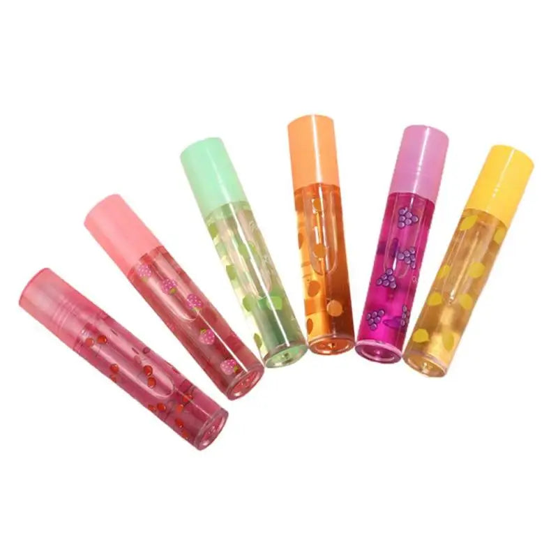 1pcs Lip Hydrating Roll-on Fruit Essence Lip Balm Lip Oil Moisturizing Mirror Lip Gloss Transparent Lipstick Primer Makeup
