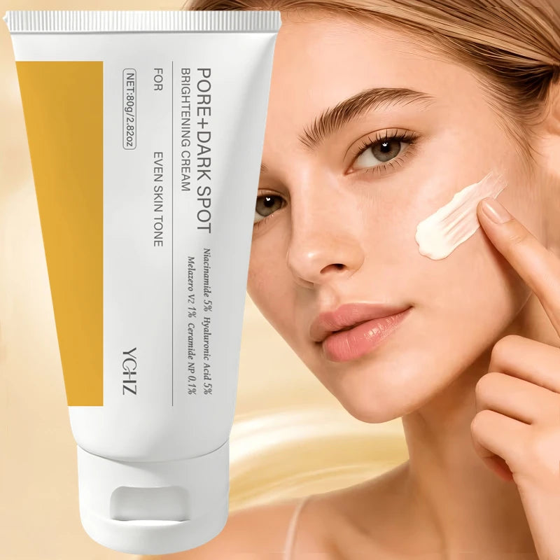 Facial Brightening and Firming Cream, Pore and Dark Spot Brightening Cream | Contains Niacinamide, Pore Minimizing Agent, Non-Irritating Moisturizer for Sensitive Skin, Contains Plant-Derived Squalene.