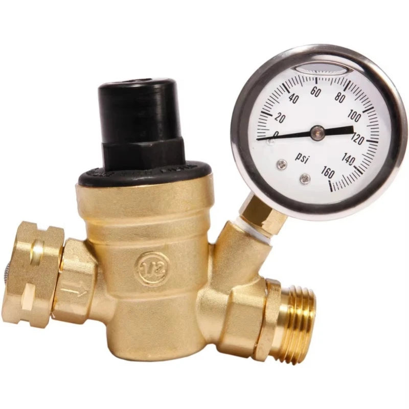 1/2 inch solenoid controlled stainless steel spherical pressure reducing valve with brass body