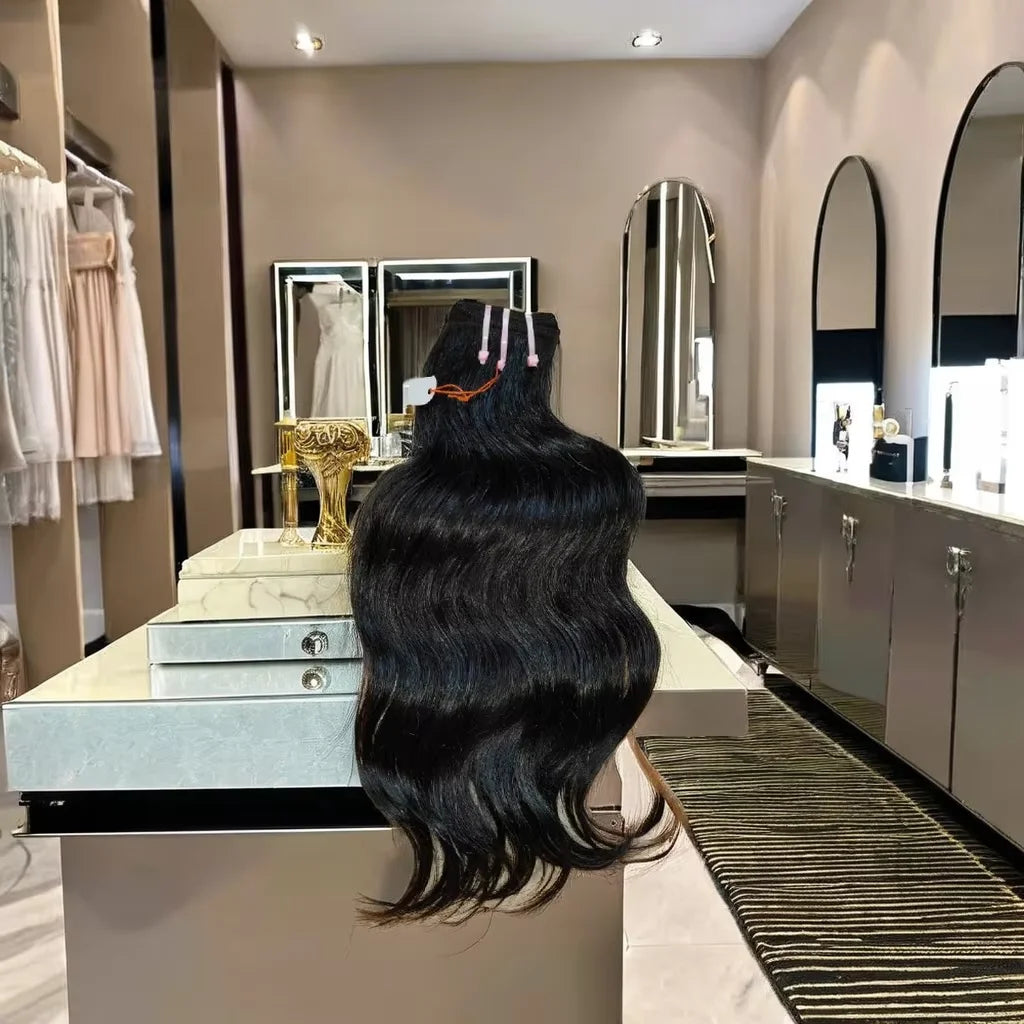 Wholesale Best Quality 100% Raw Hair Extensions Double Drawn Natural Straight Bulk Braiding Competitive Price