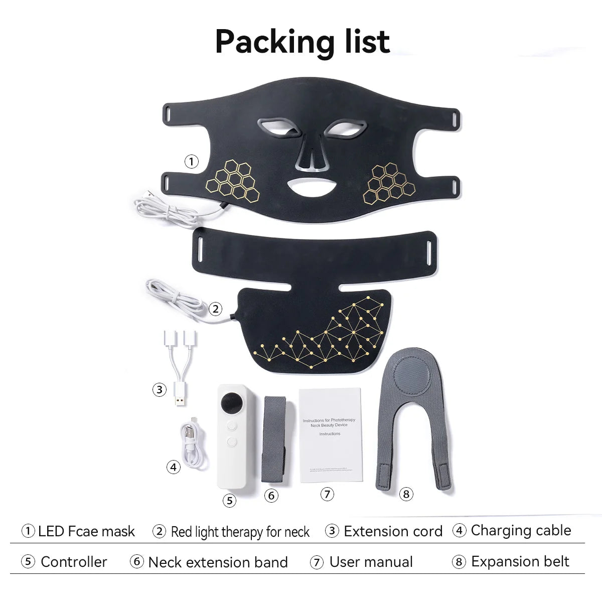 Hello Face M500S LED Mask Device Skin Care Tool Best Gift for lovers, parents, and friends