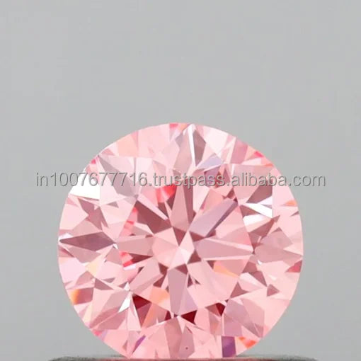 2.50 Ct VS1 Clarity Vivid Pink Round Loose Diamond IGI Certified Excellent Cut for Engagement Rings Jewelry Making