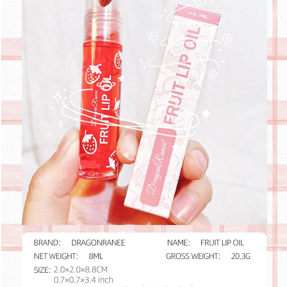 Roll-On Lip Oil Moisturizing Lip Balm Liquid Nourishing Lip Oil Colorless Transparent Fruit Lip Oil New Valentine's Day Gift Lip Balm