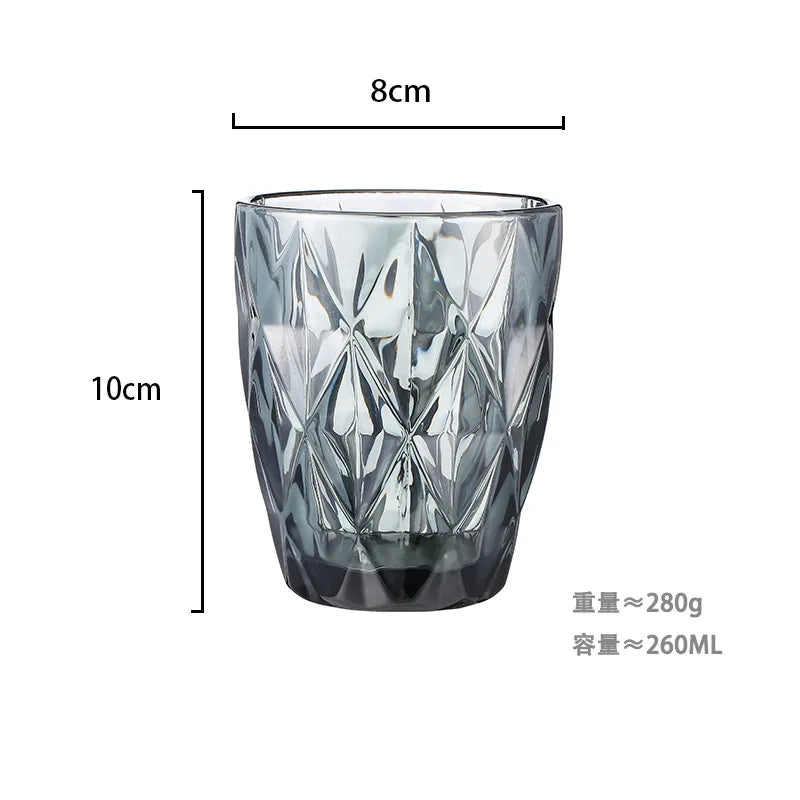 260 ml Water Glass for Juice Beer Tea Milk Wine Drinking Drinkware for Cold Drink Glasses Family and Friends Party