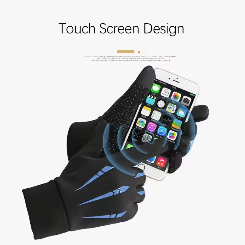 Warm Gloves for Men Motorcycle Winter Windproof Gloves Water-Repellent Cycling Takeaway Touch Screen Fishing Non-slip Gloves